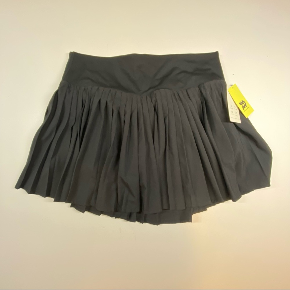 All in Motion Black Pleated Athletic Skort Skirt with Built-In Shorts XL NWT